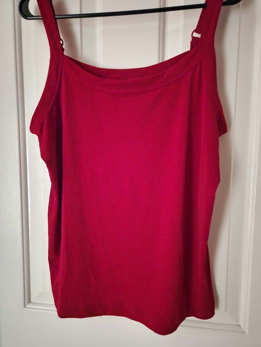 Avenue Crimson Red Tank Top with Scoop Neck